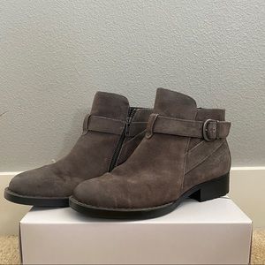 Grey suede boots
